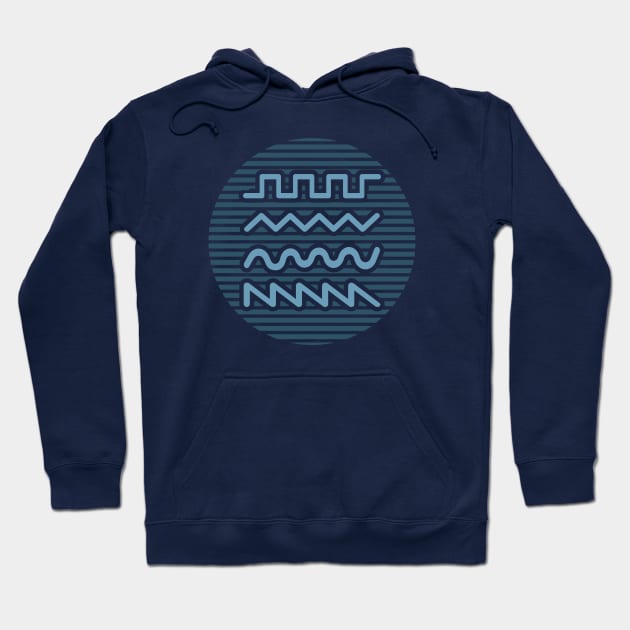 Synthesizer Waveforms Hoodie by Mewzeek_T